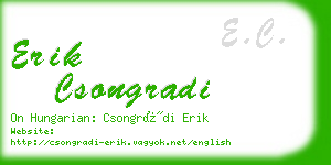 erik csongradi business card